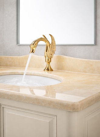 Wall mount sensor faucet installation example